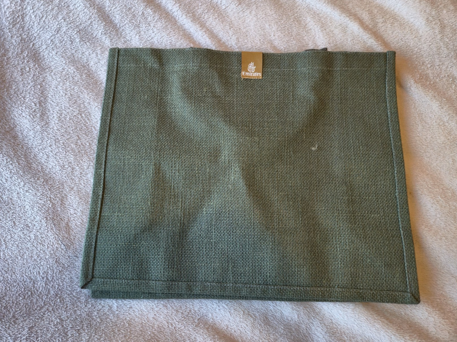 NEW – Emirates First Class Dark Grey Canvas Tote / Shopping Bag 16”x12.5”x6.5”