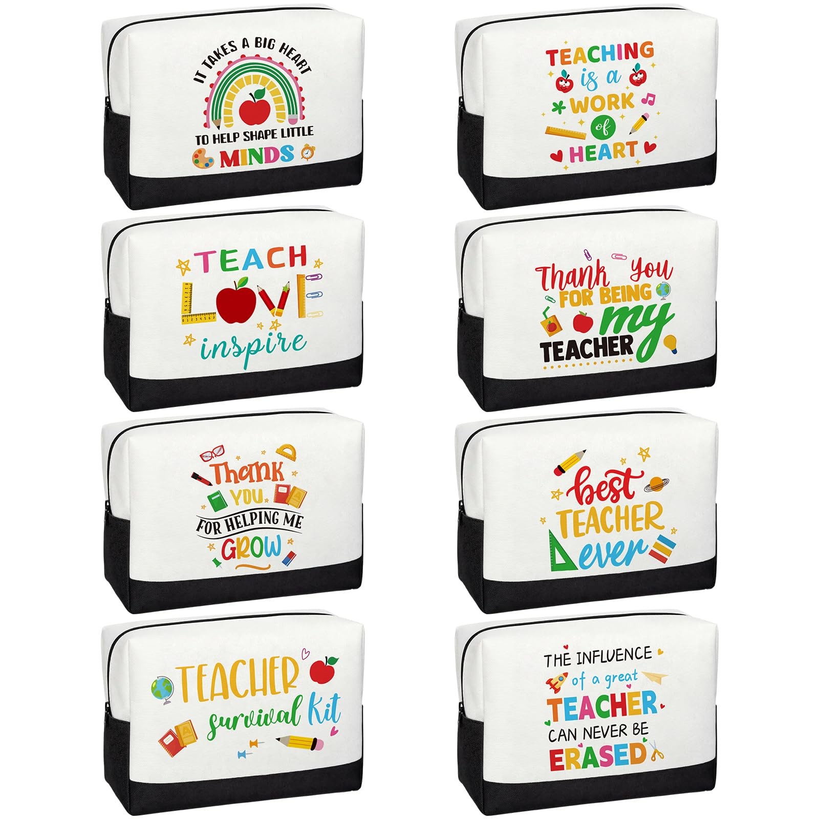 Kacctyen 8 pcs Teacher Appreciation Gift 7.5 x 4.7 x 3 inches, multicolor