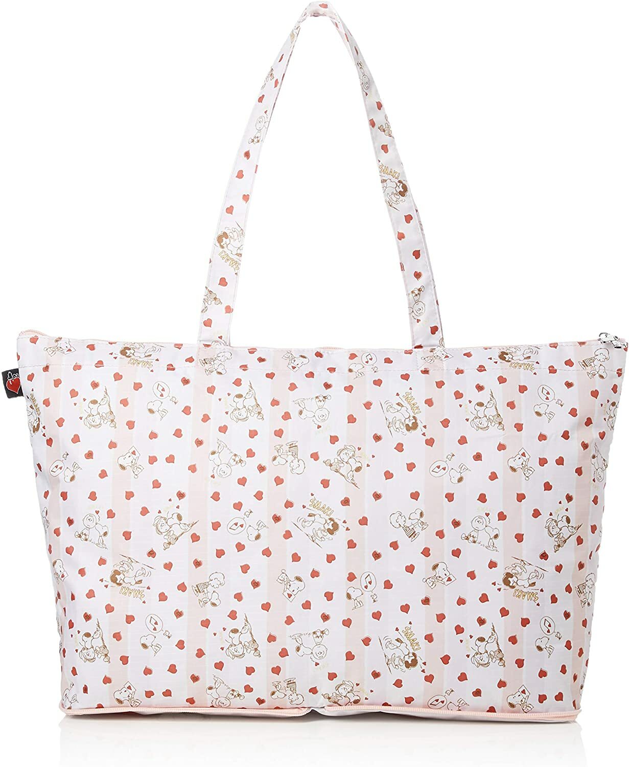 HAPITAS Eco Friendly Tote Travel Bag Heart White Snoopy 20L