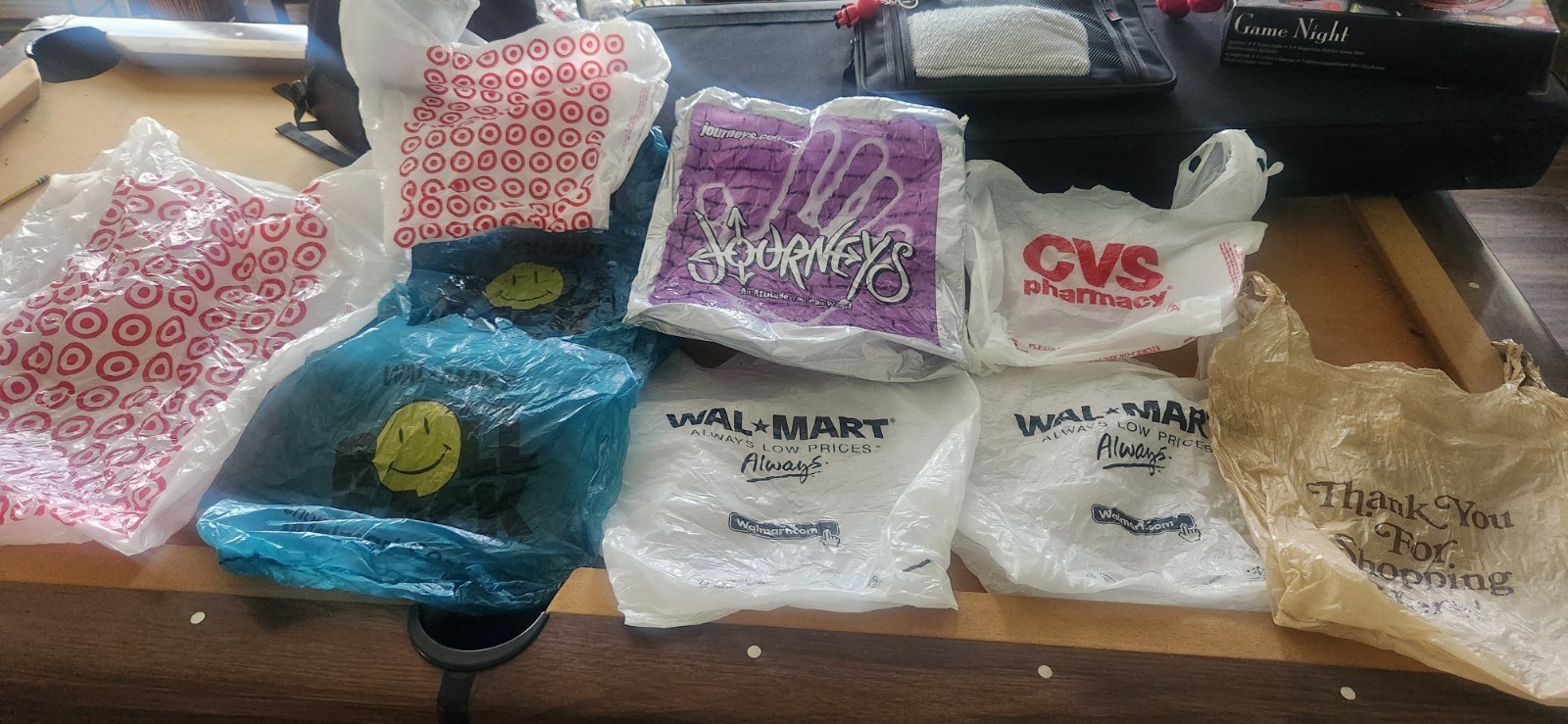 Vintage Plastic Grocery Bags Lot X9 Walmart Target Cvs Journeys