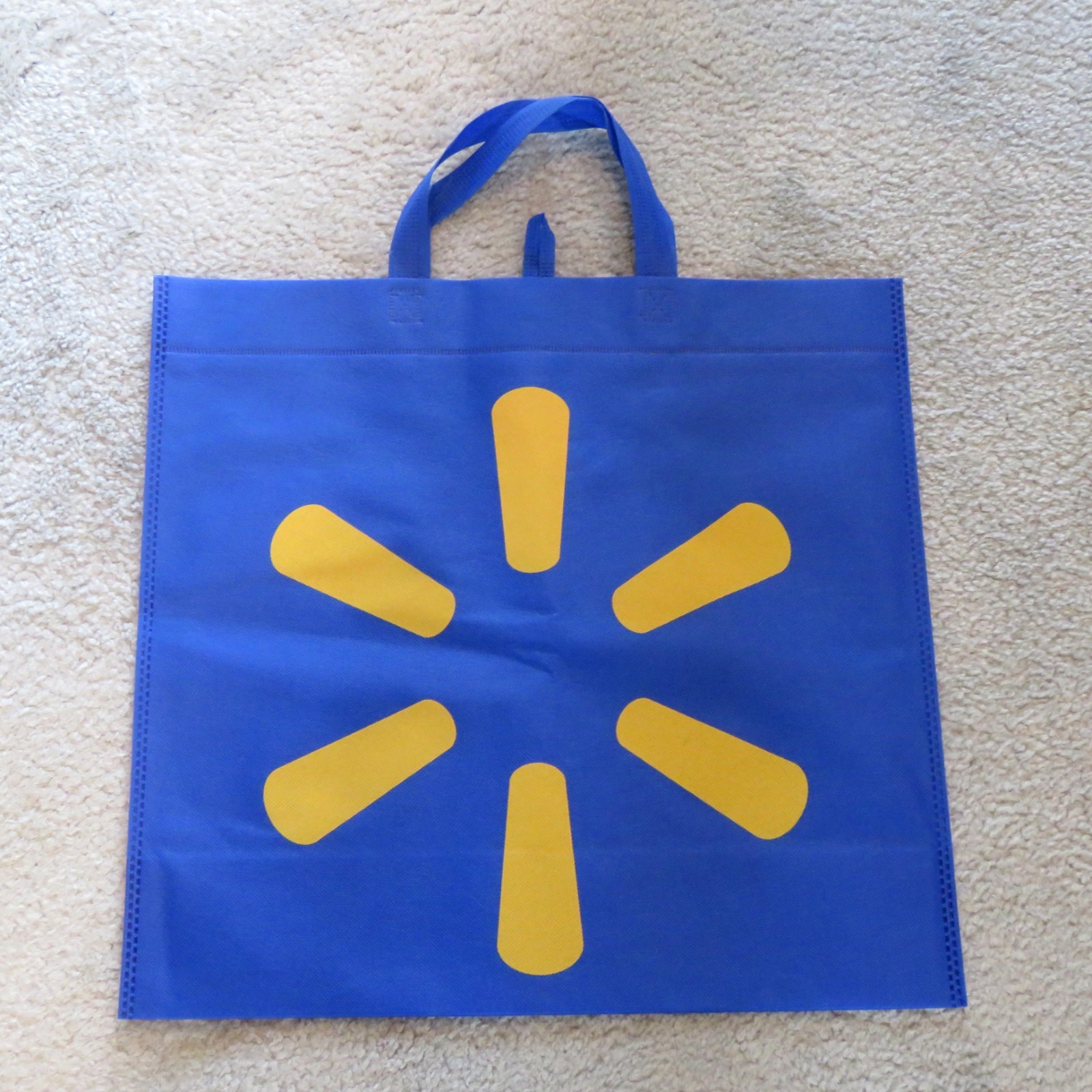 Lot 5 NEW NWOT Walmart Reusable XLarge Tote Bags abt. 18″ L x 17 “T x 7” D