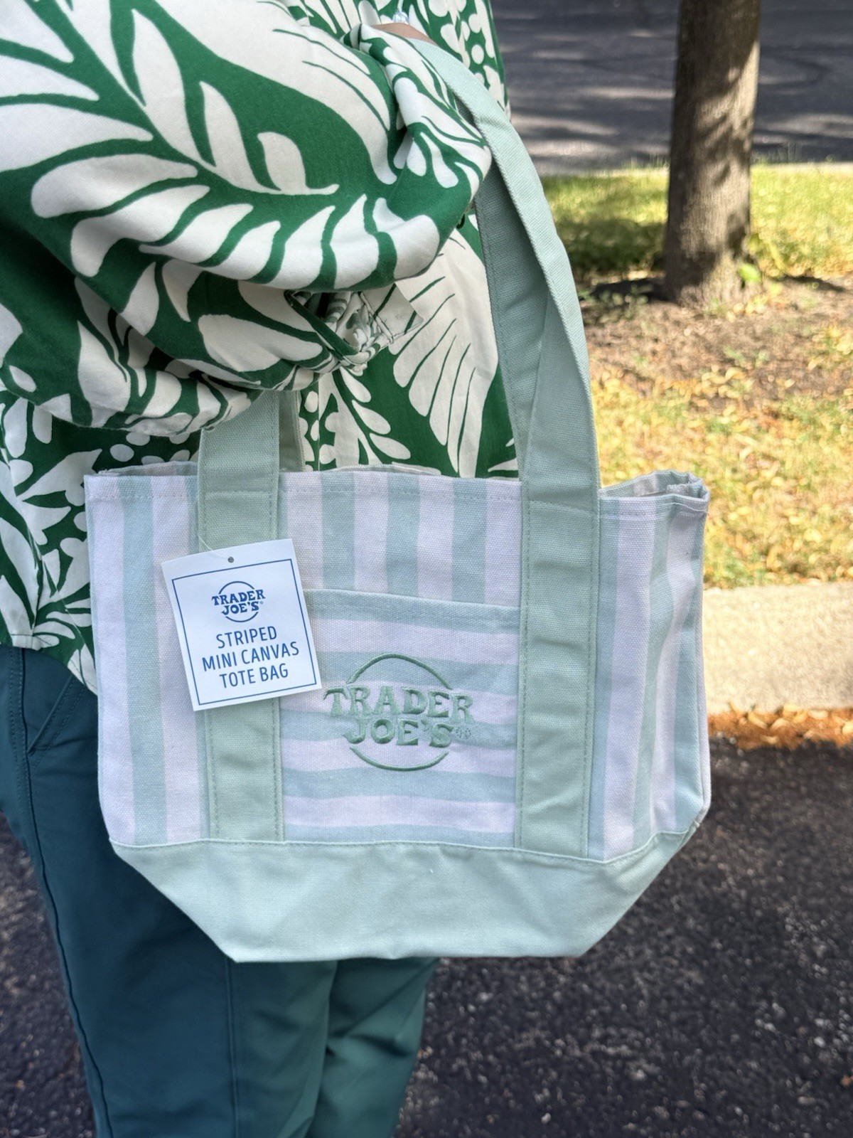💙 Trader Joe’s Mini Pastel Stripe Canvas Tote Bag, Set Of 4, Ship Today!