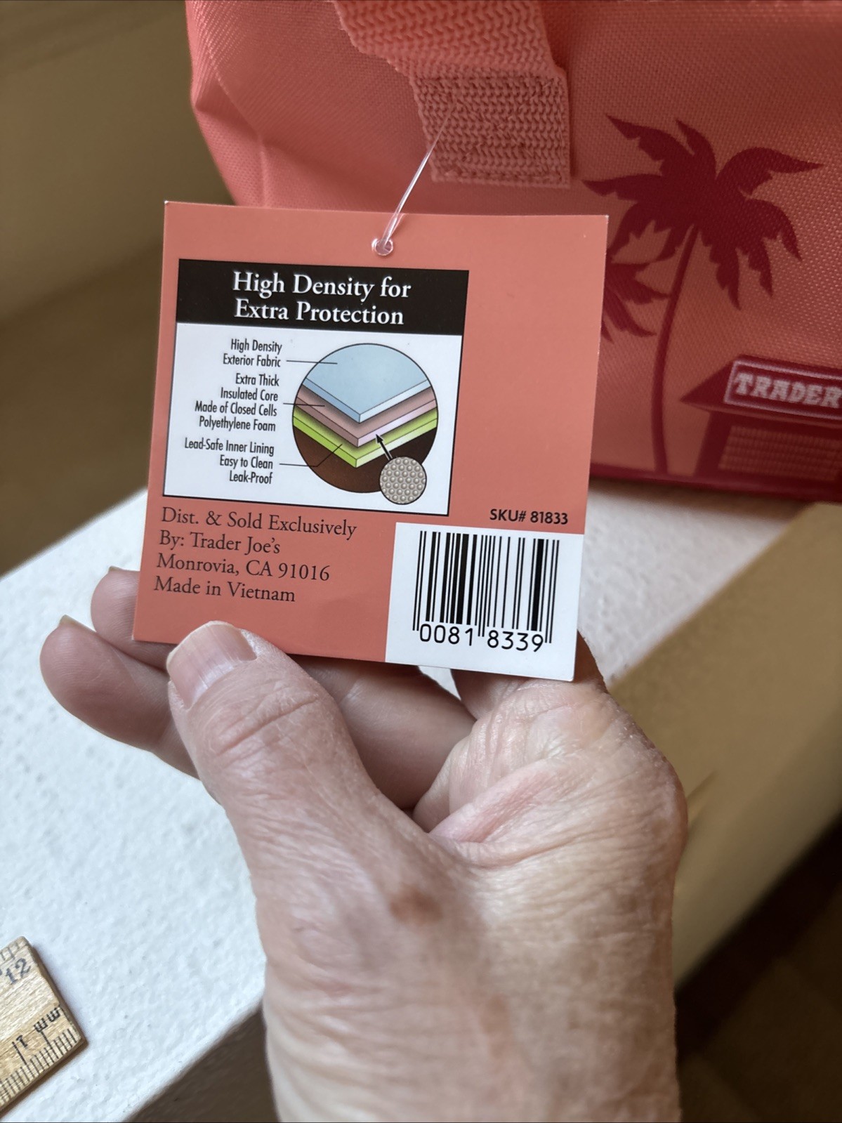 Trader Joe’s Mini Insulated Bag Peach Pink 2025 Release Limited Edition