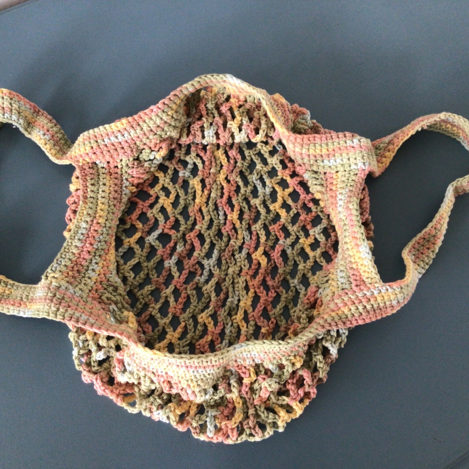 Handmade Crochet French Market Mesh Grocery Bag 100% Cotton Eco gift