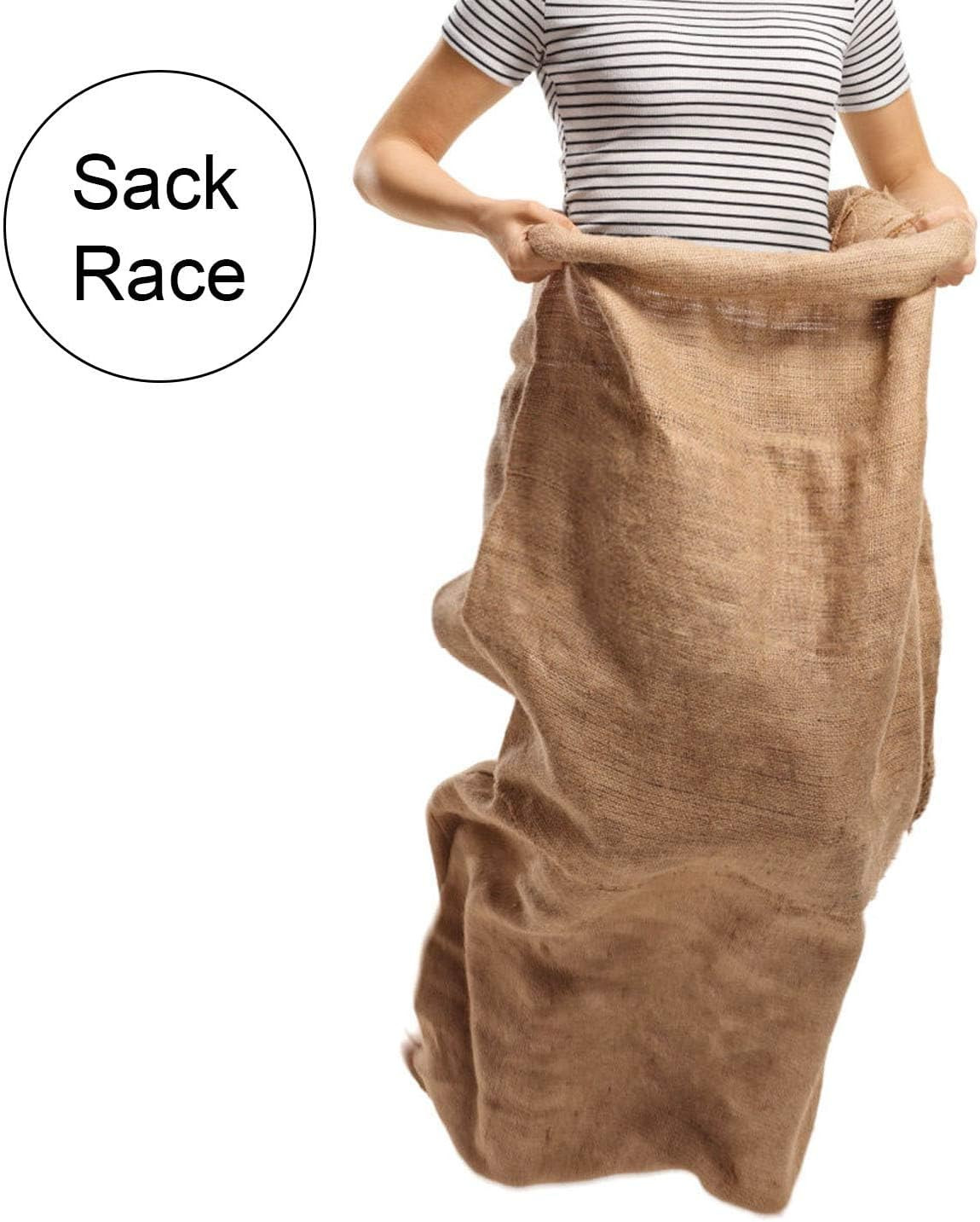 5 Pack 30 X 20 Inch Burlap Bags, Large Burlap Sacks, Potato Sack Race Bags for G