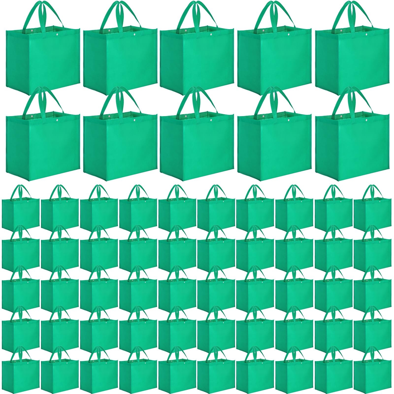 Zhehao 60 Pcs Reusable Grocery Bags Bulk Large Foldable Shopping Tote Bags No…