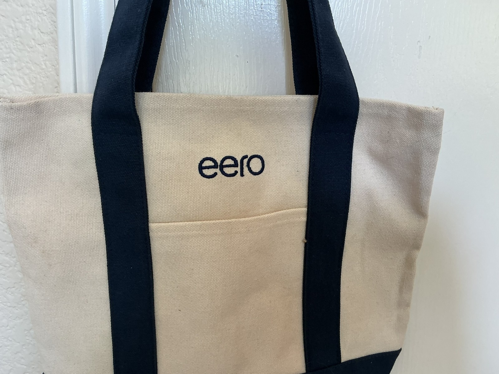 EERO Logo/Whats the WiFi Password Canvas Reusable Tote Bag 12x11x5″ NEW