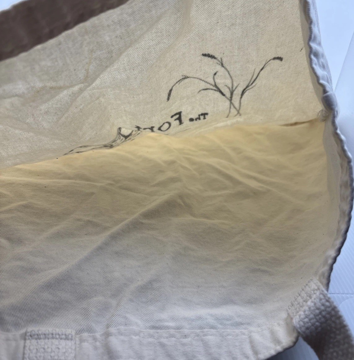 Cloth Bag Reusable Souvenir The FORT Danbury Wisconsin Cream Color 2 Handles