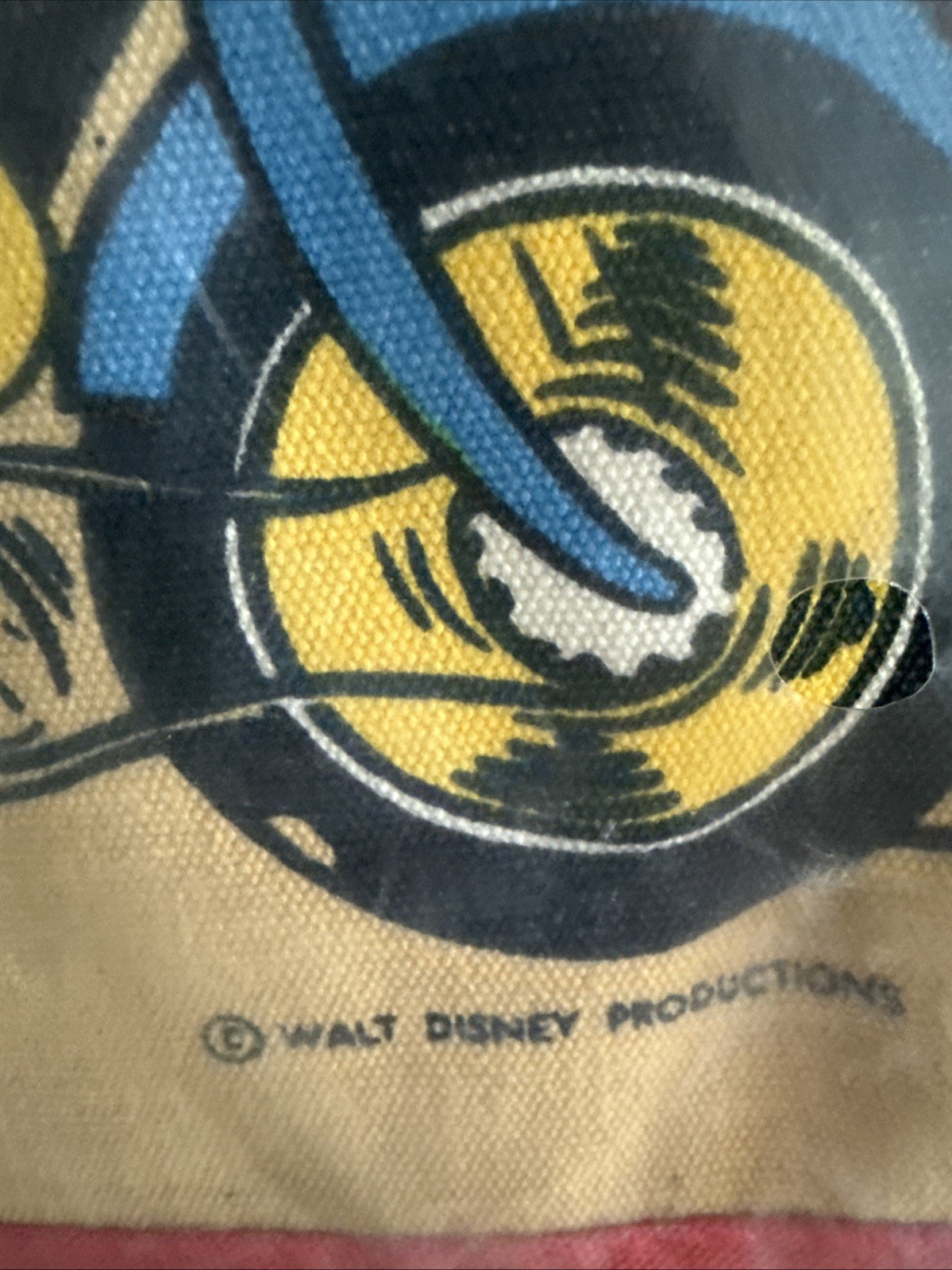 Disney Vtg Mickey Minnie Mouse Canvas Double Sided Bikes Rose Love is Tote Bag