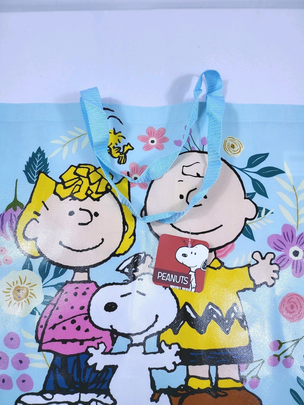 Peanuts Gang New Snoopy & Woodstock Reusable Shopping Bag Grocery Travel Bag