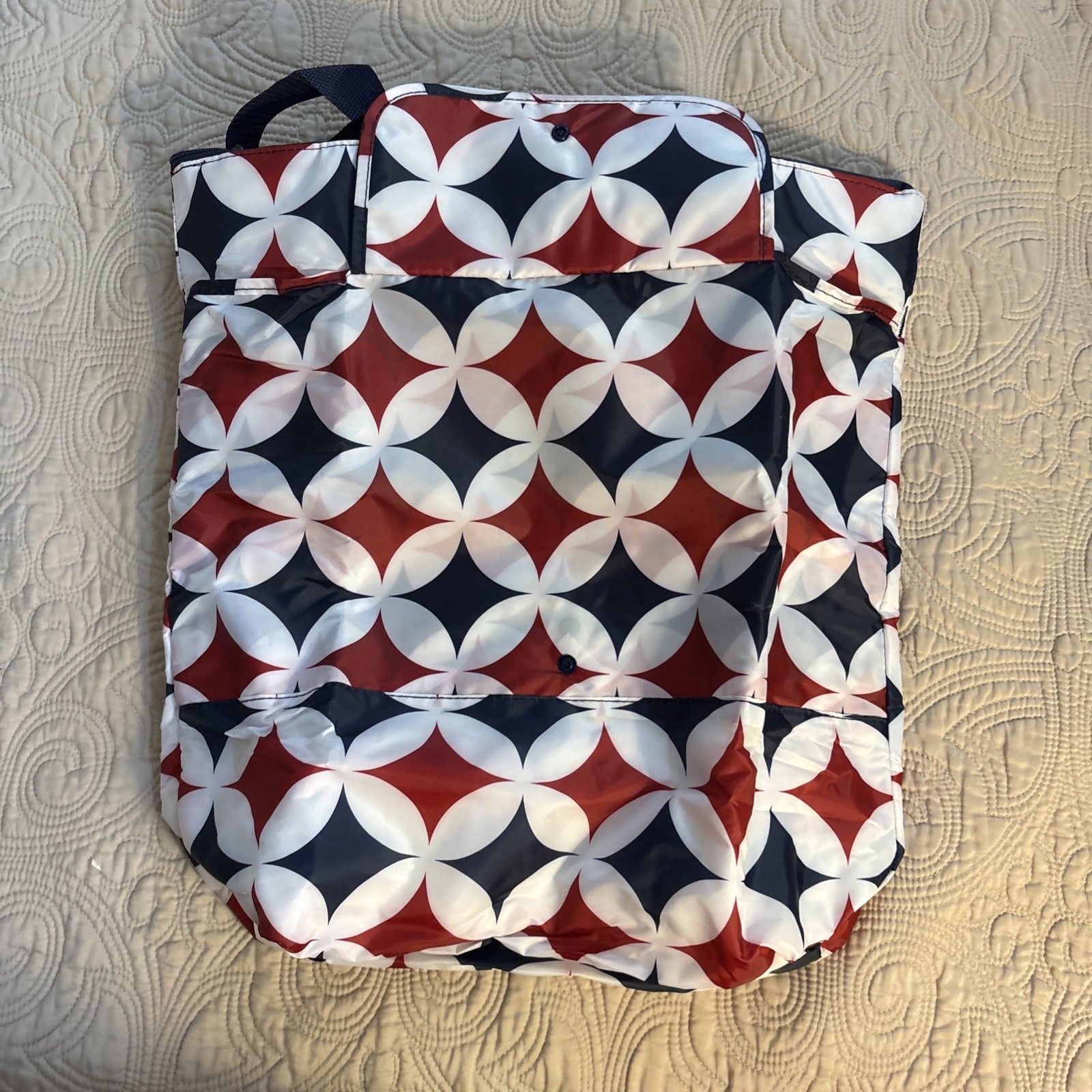 California Innovations Insulated Market Tote Red White Blue 18.5×6.2×17.9″ NIB