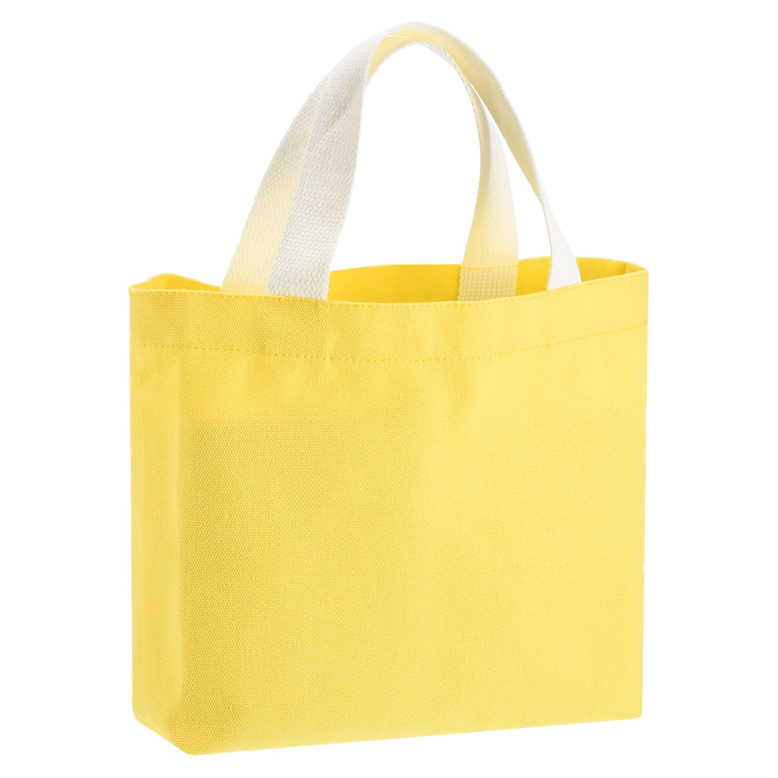 Small Canvas Tote Bag for Women, 11 x 2 x 7″ Canvas Bags, Yellow