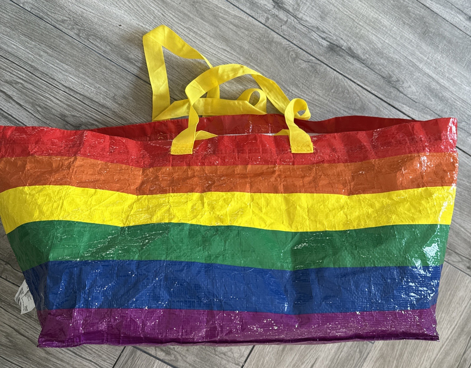 Oversized Large Reusable IKEA Rainbow Bag Shopping Storage Gay Pride