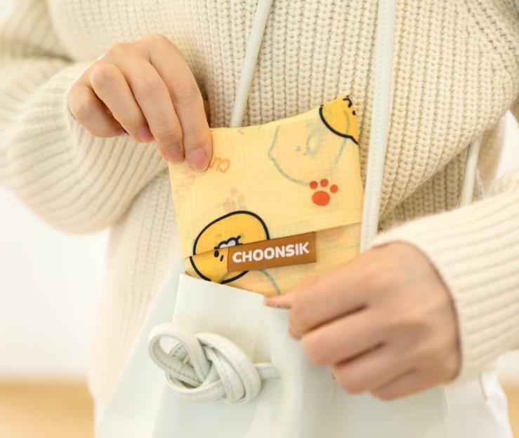KAKAO FRIENDS CHOONSIK Folding Shopping Bags Resuable