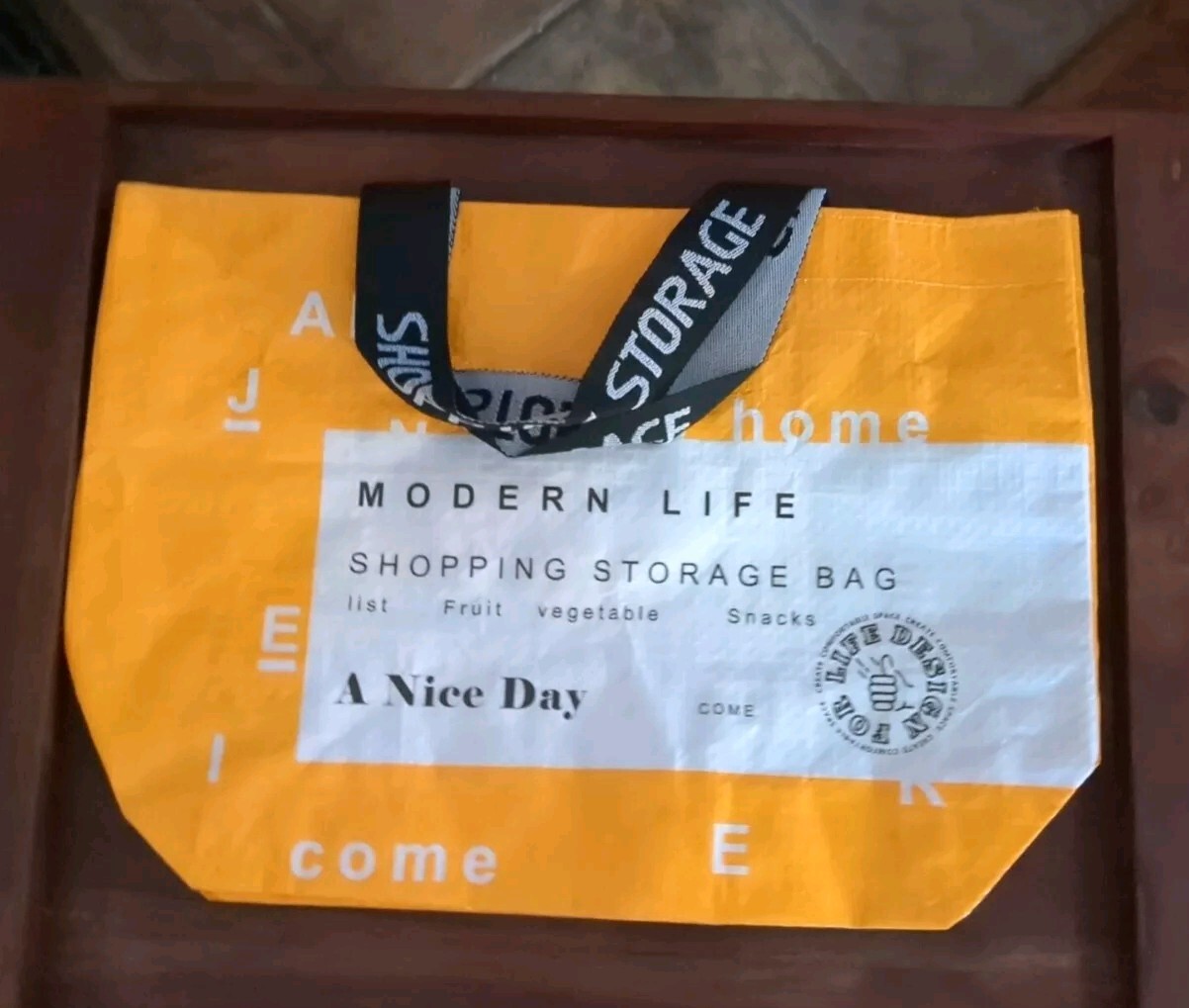 Modern Life Shopping Storage Bag Sunflower Yellow