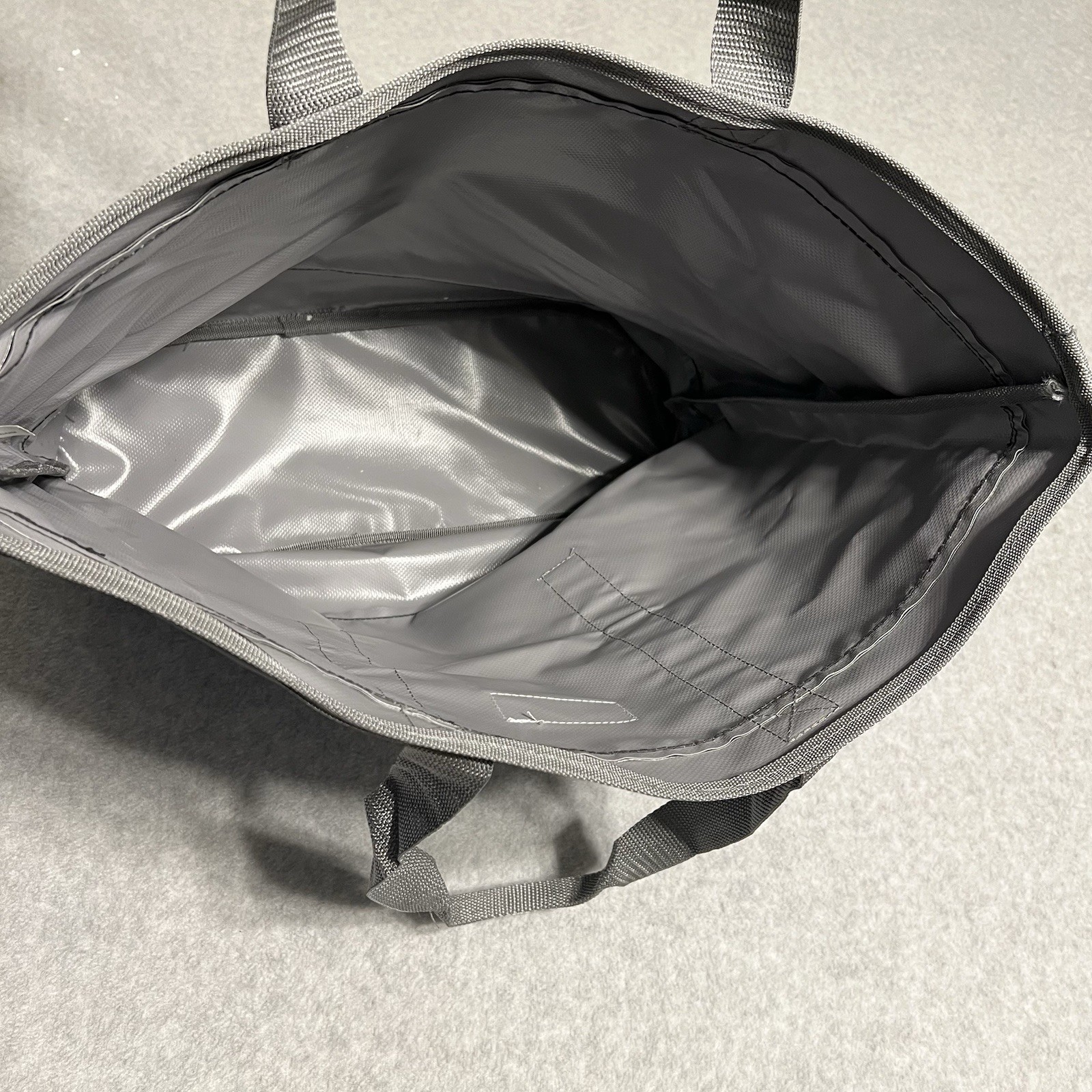 Gray Vintage Costco Wholesale Reusable Tote Bag 19 X 17 Water Resistant ￼