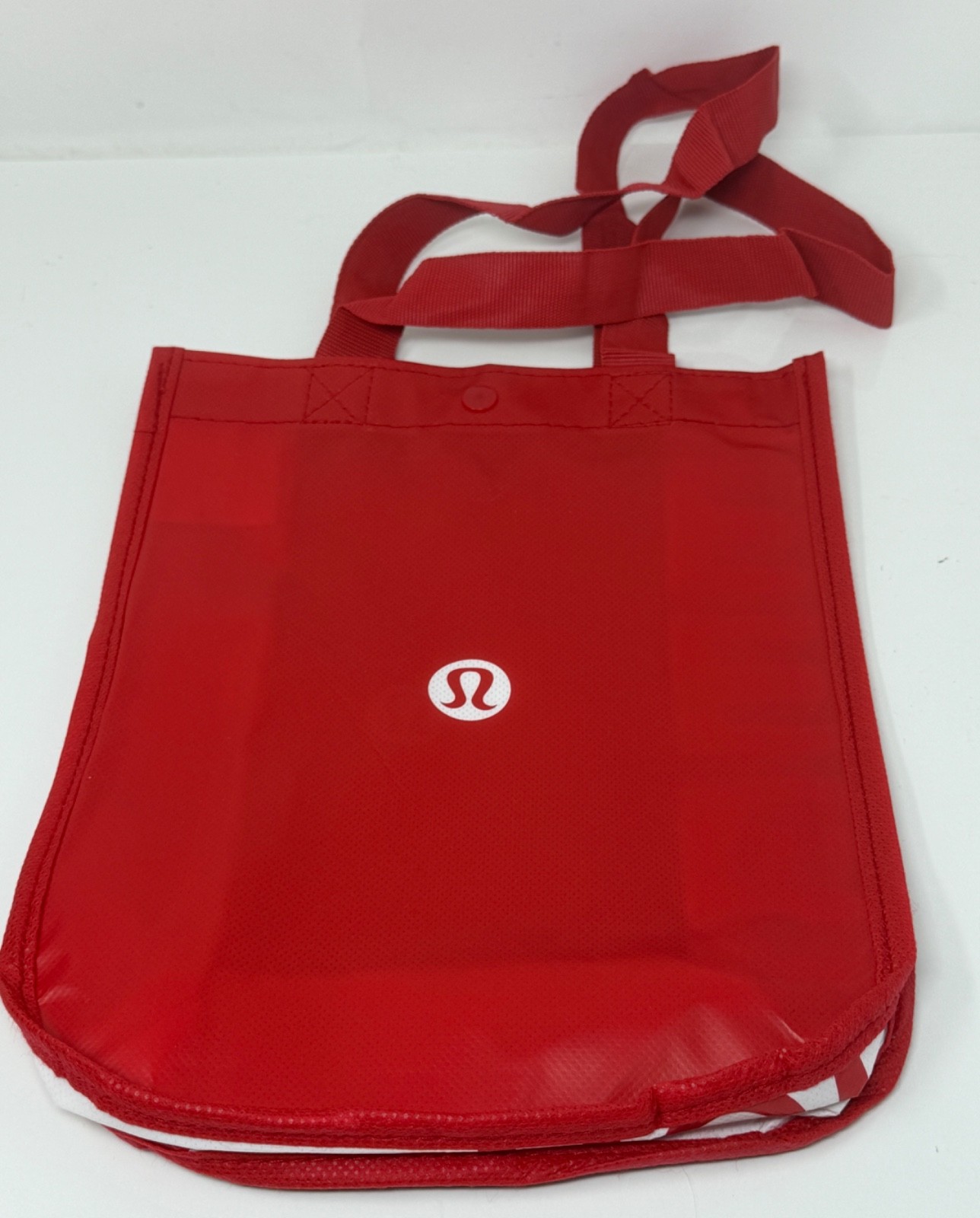 Lululemon Reusable Shopping Gift Bag Lunch Bag Tote Red 9x11x4