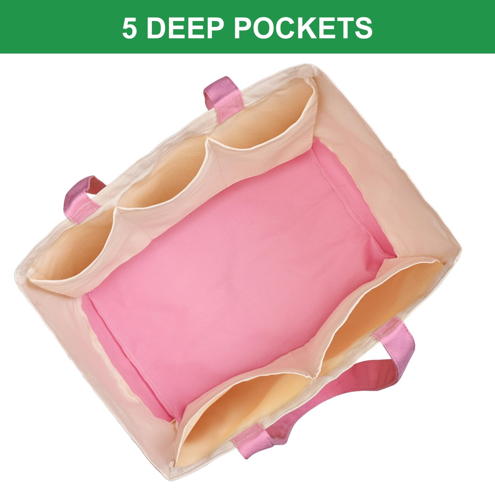 3 Pack Canvas Reusable Grocery Bags Heavy Duty, 8.3 gal Foldable Large Tote B…
