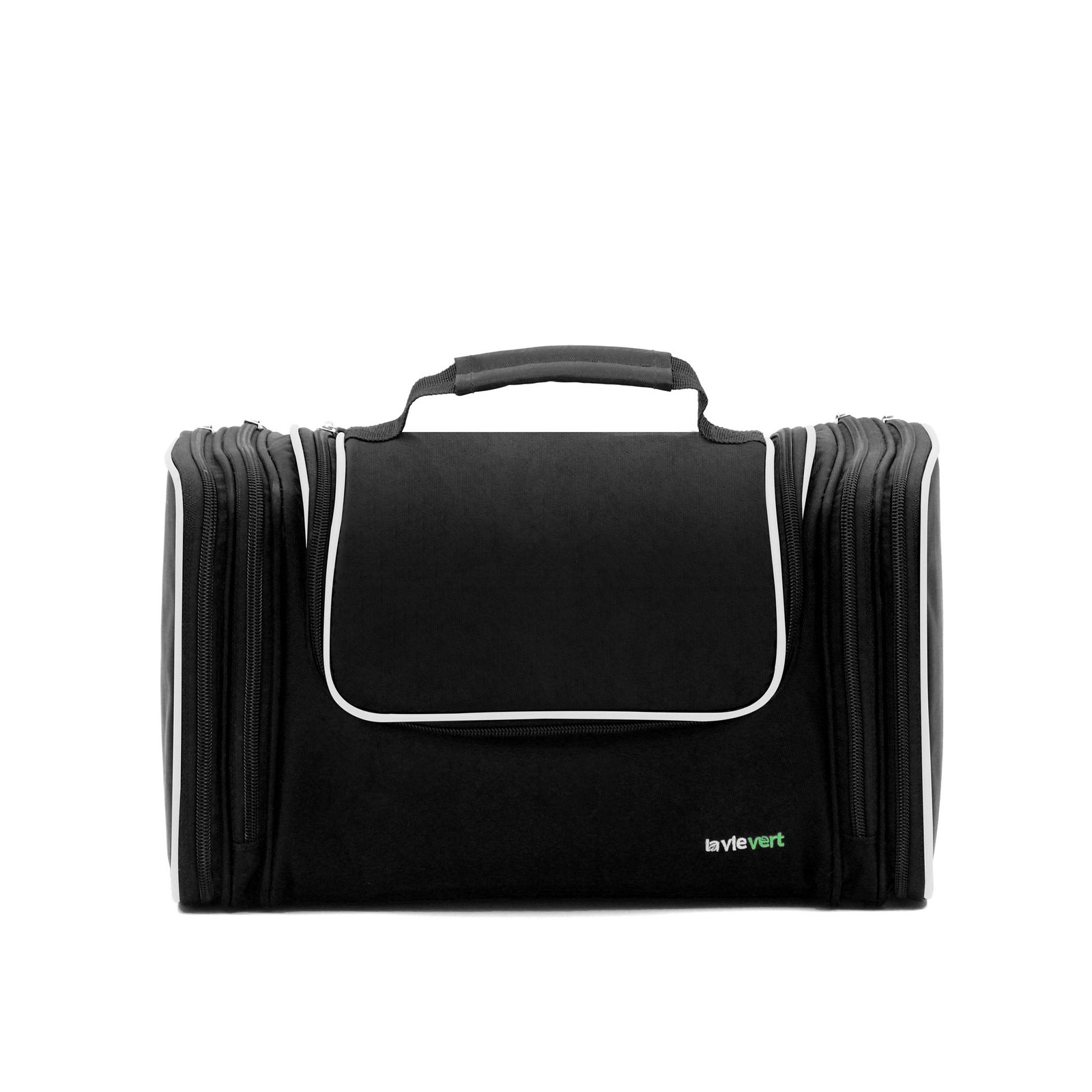 LAVIEVERT Toiletry Bag/Makeup 12.8×5.5×7.7 Inch (Pack of 1), Black