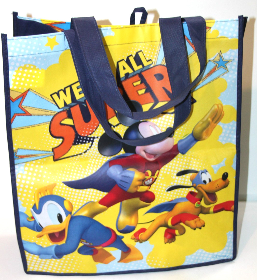 Disney Mickey Mouse Donald Duck Pluto We’re Super Reusable Eco Shopping Tote Bag