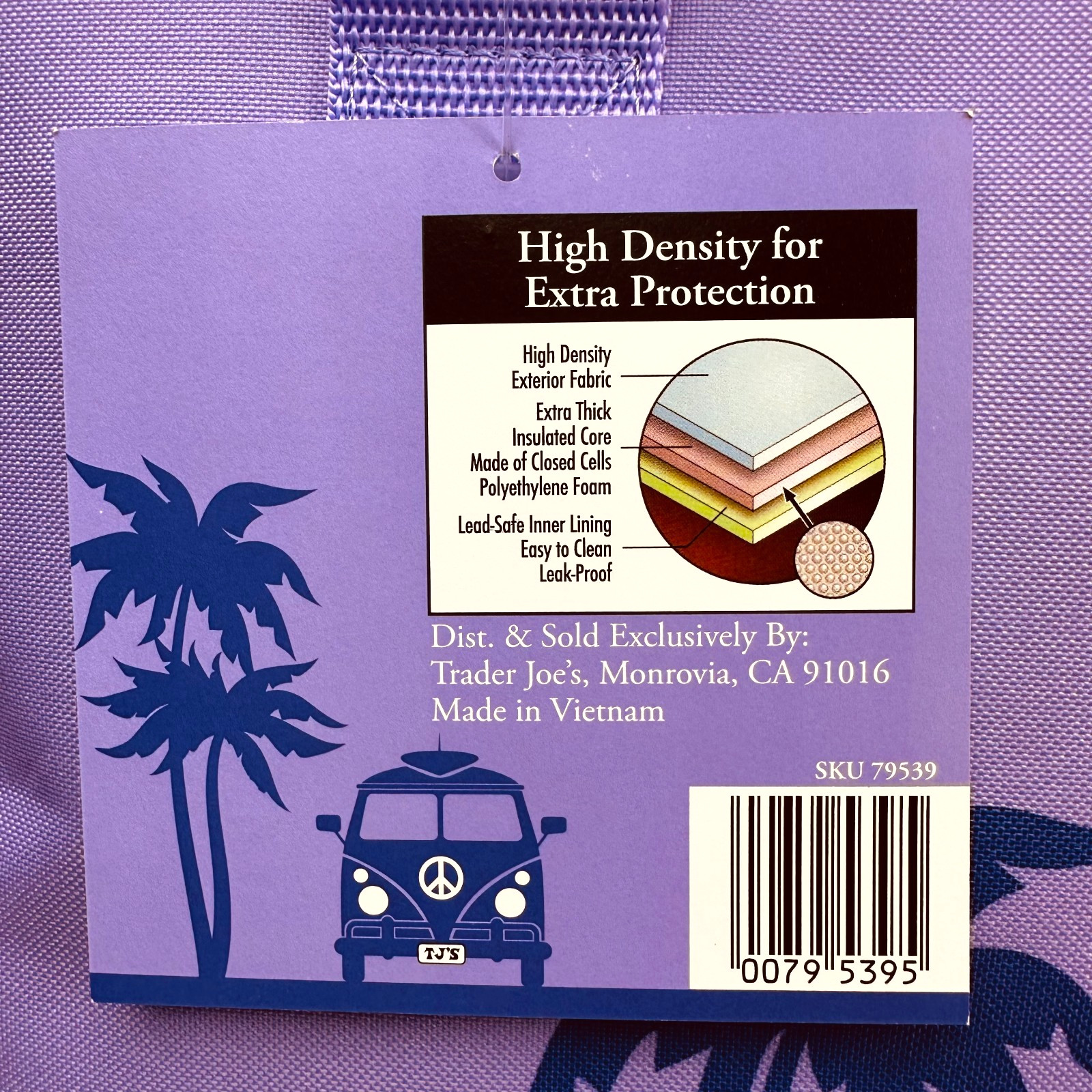 Trader Joe’s Lavender Insulated Large Tote Cooler Bag Reusable New 8 Gallon 2026