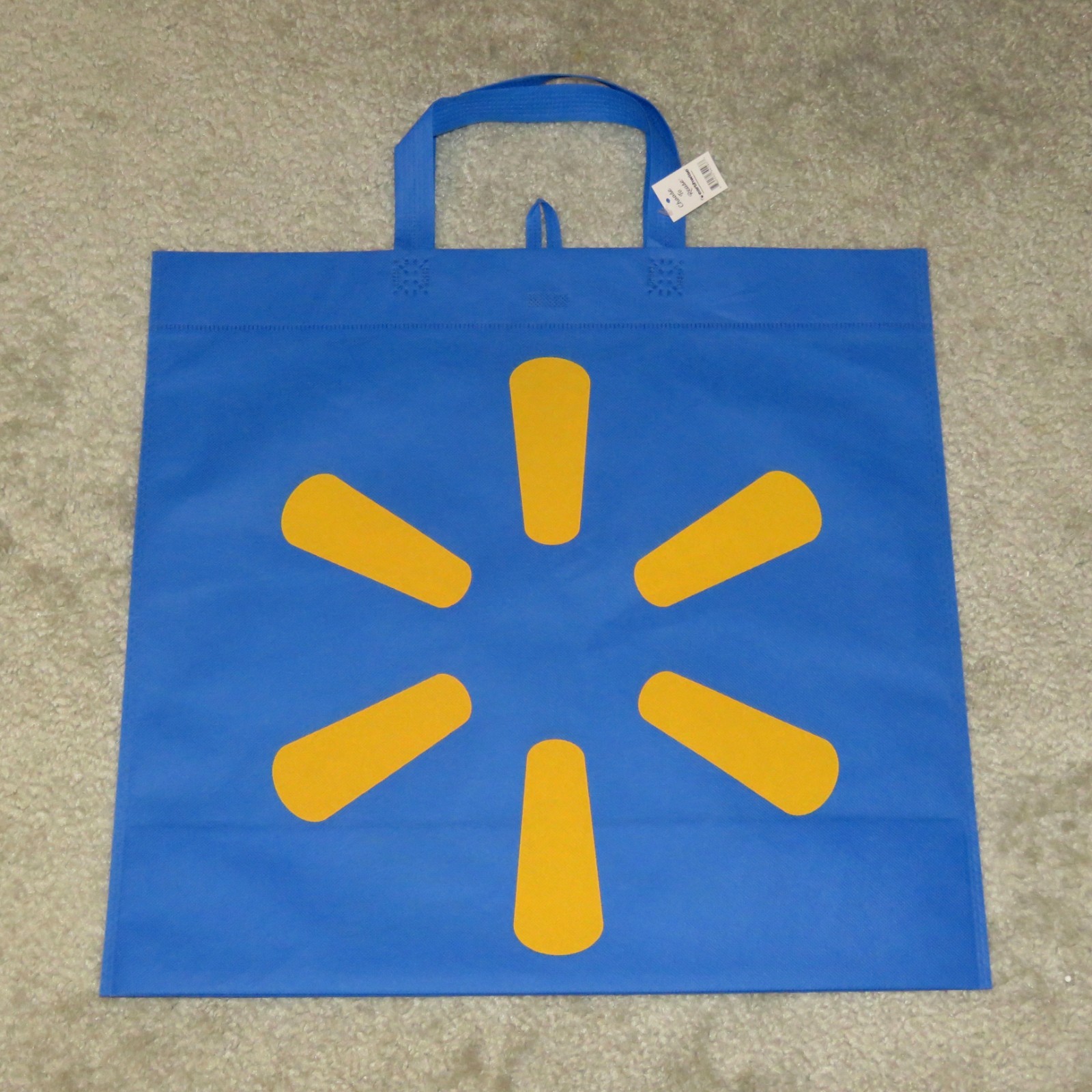 Lot 10 NEW NWT Walmart Reusable XLarge Tote Bags abt. 18″ L x 17 “T x 7” D