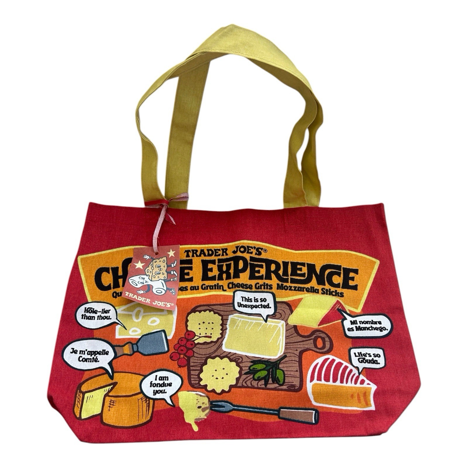 Authentic Trader Joe’s 🧀 Cheese Experience Adventure 100% Cotton Bag Genuine