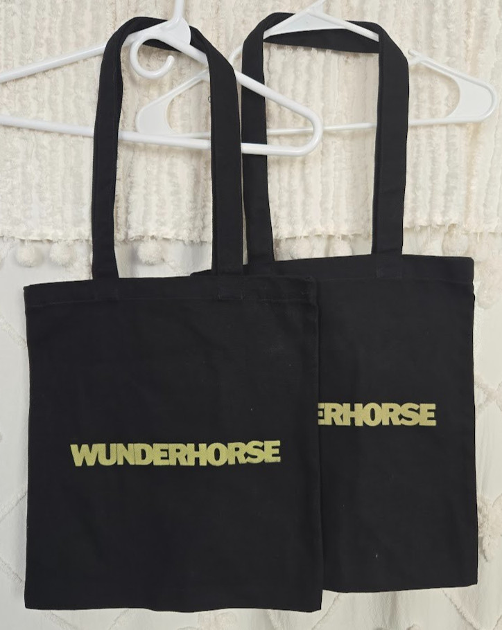 Wunderhorse Tote Heavy Duty Shopping Canvas Tote 2-Bags 14″ x 15″ Black