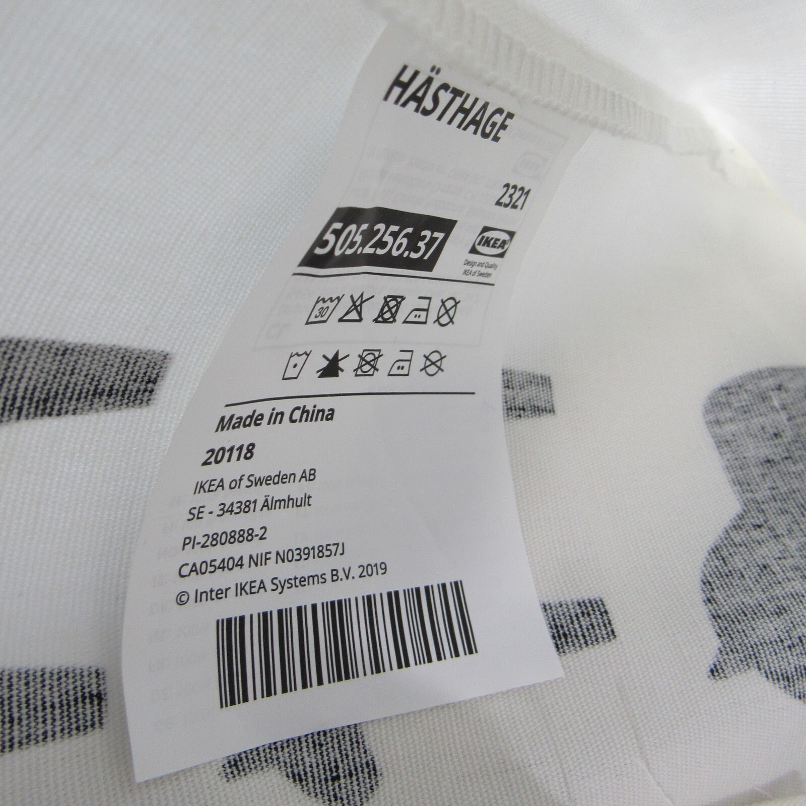 IKEA Hasthage Horse Heart Bag Reusable Cotton Grocery Laundry 505.256.37 Bag
