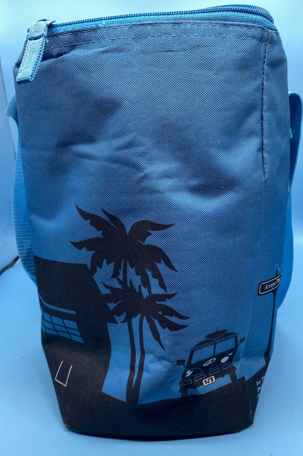 1st Trader Joe’s Store Insulated Cooler Tote Bag Blue Zip Grocery Pasadena 1967