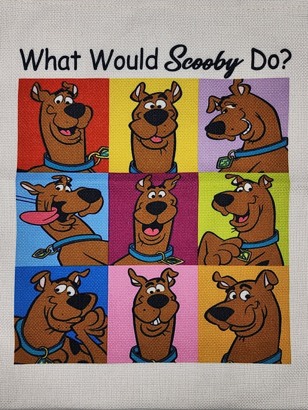 Scooby Doo Reusable Tote Bag Many Faces Retro Cartoon