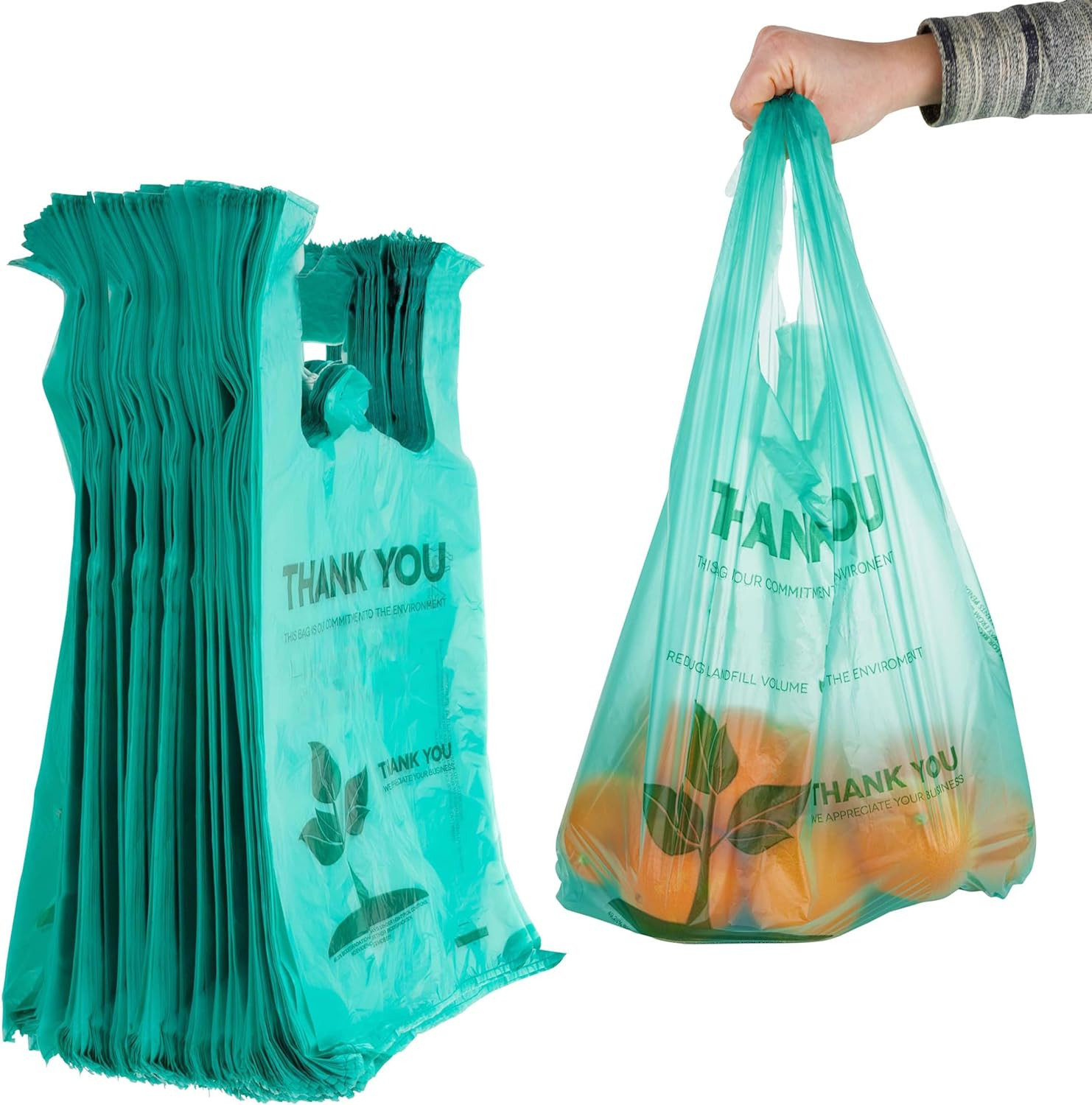 Stock Your Home Eco Grocery Bags (100 Count) Grocery Bags – Reusable Supermarket