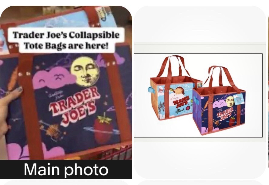 Trader Joe’s Stand Up Collapsible Grocery Tote Bag Limited 6 Gal Next Craze🔥🛍️