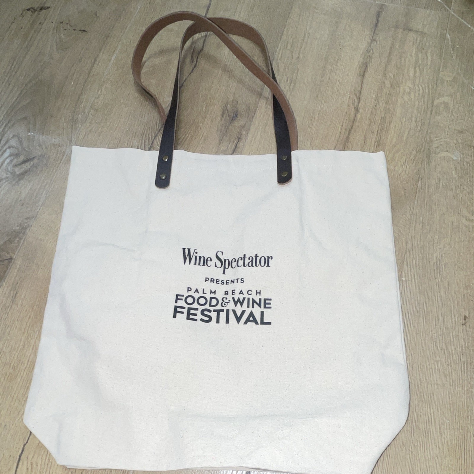 J.P. Morgan Wine Spectator Palm Beach Food & Wine Logo Tote Bag, Pocket