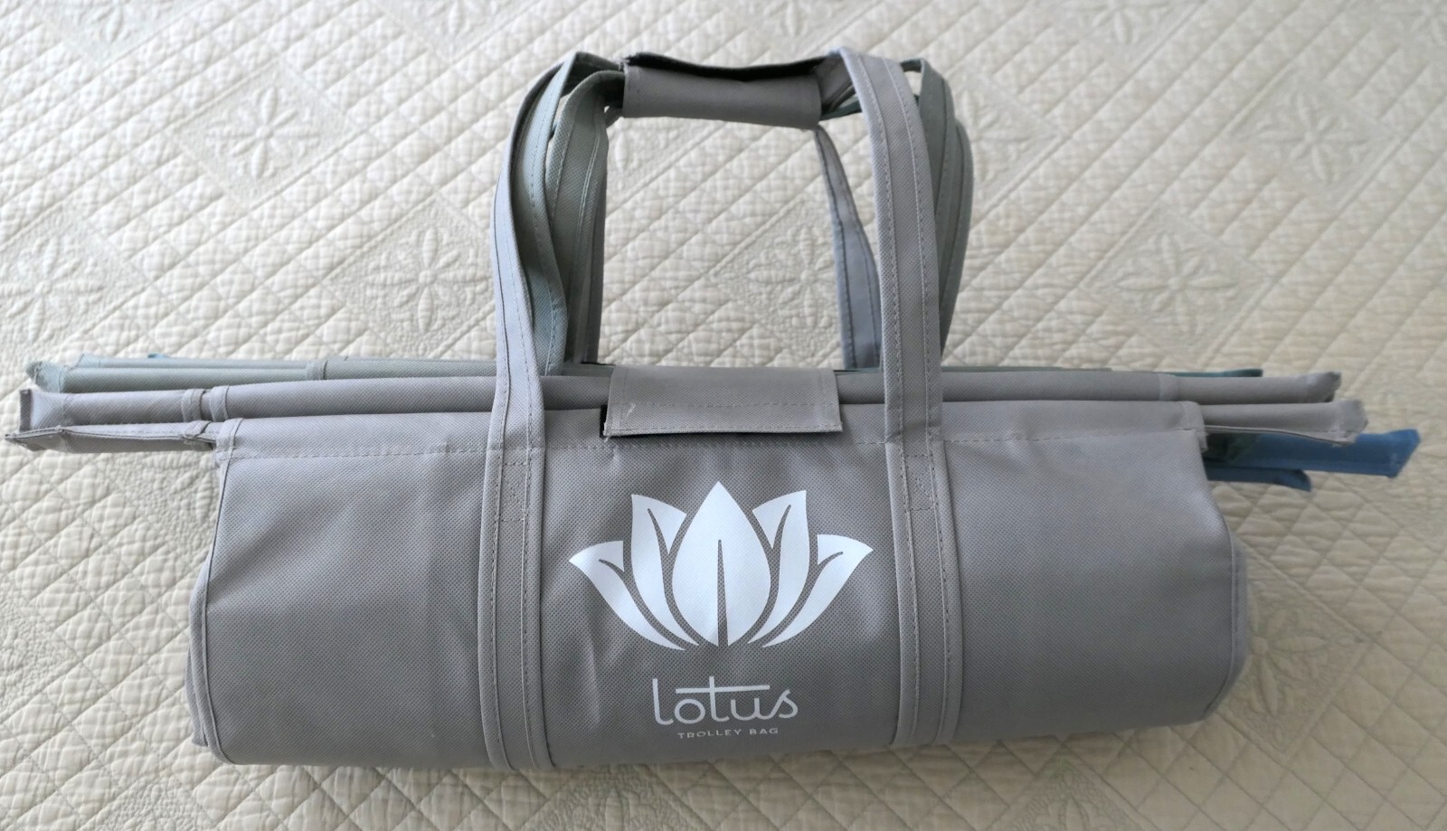 4 Lotus Canvas Shopping Cart Trolley Bags Reuseable Washable Eco Friendly Cooler