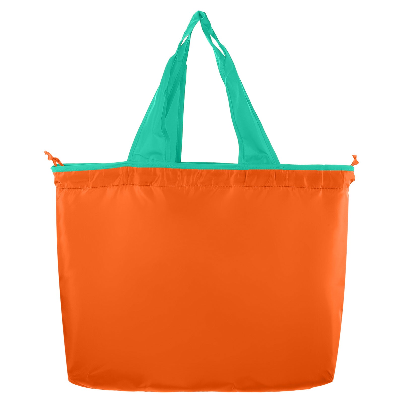 1Pcs 21″ x 16″ Washable Shopping Totes Fit in Pocket (Orange)