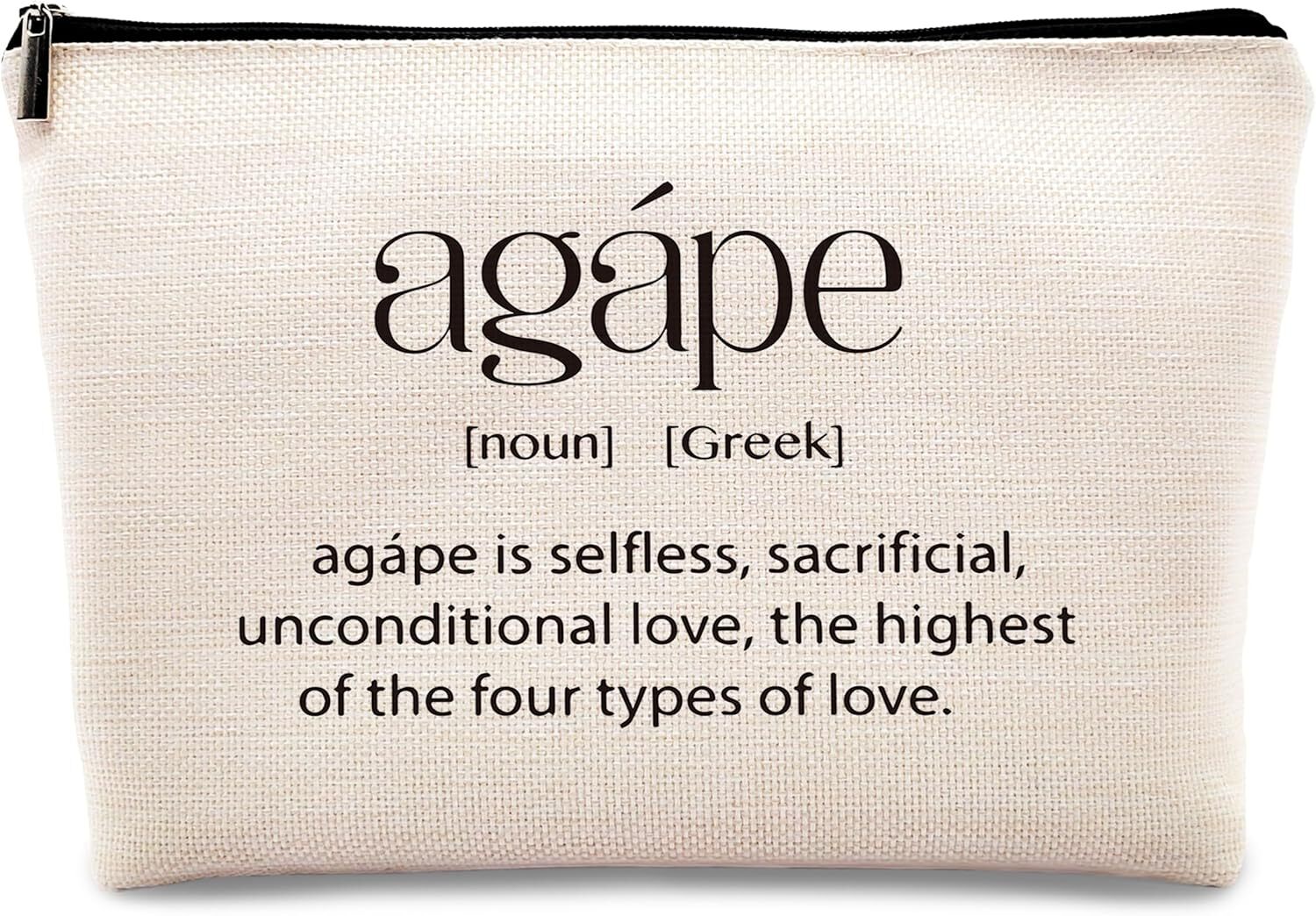 Christian Religion Agape Definition Makeup Bag, Inspirational Greek Gifts…