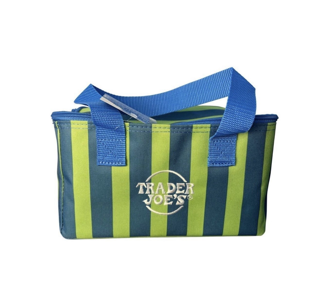trader joes mini insulated bag green And Blue Strips