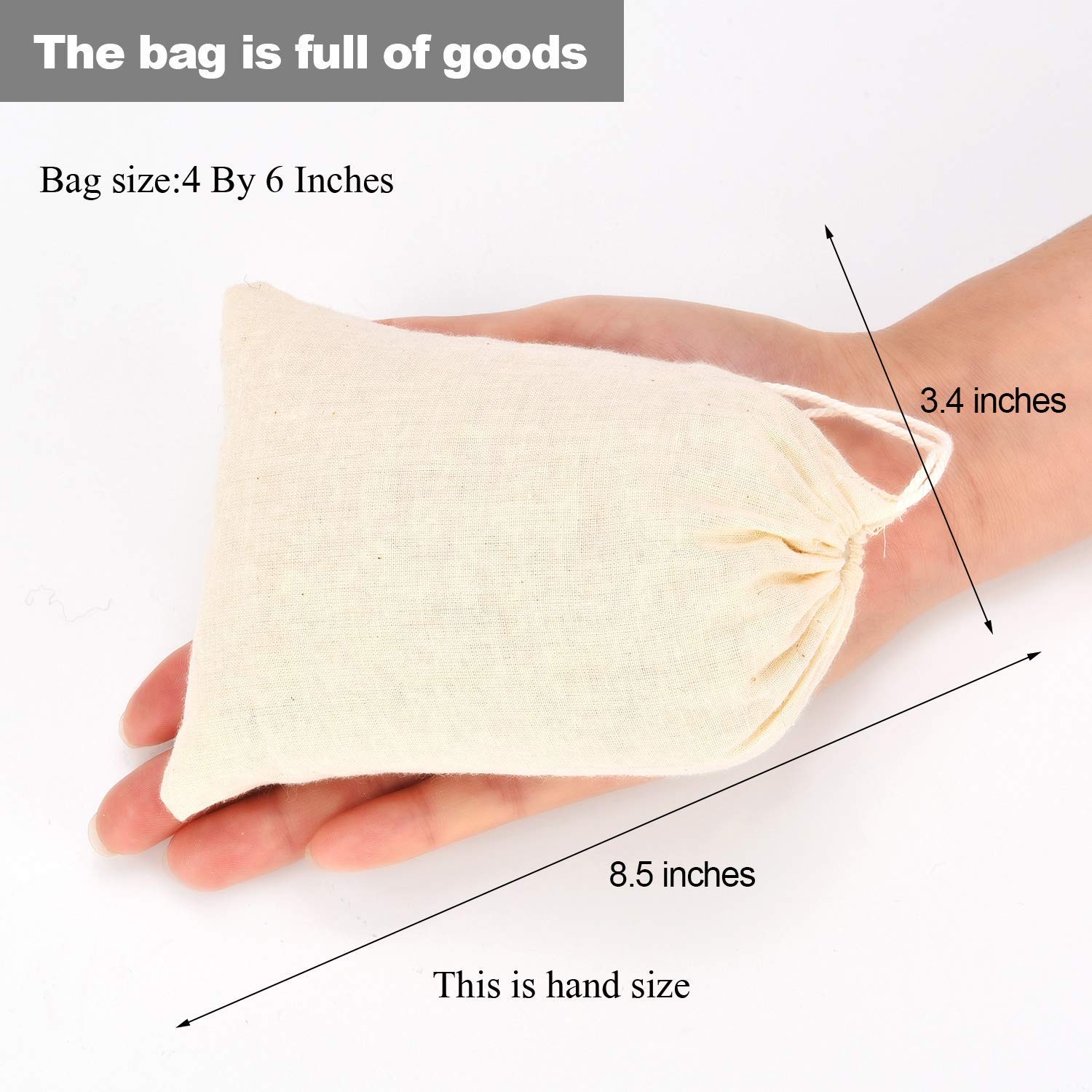 Tatuo 50 Pieces 4 x 6 Inches Muslin 4 x 6 (Pack of 50), natural color