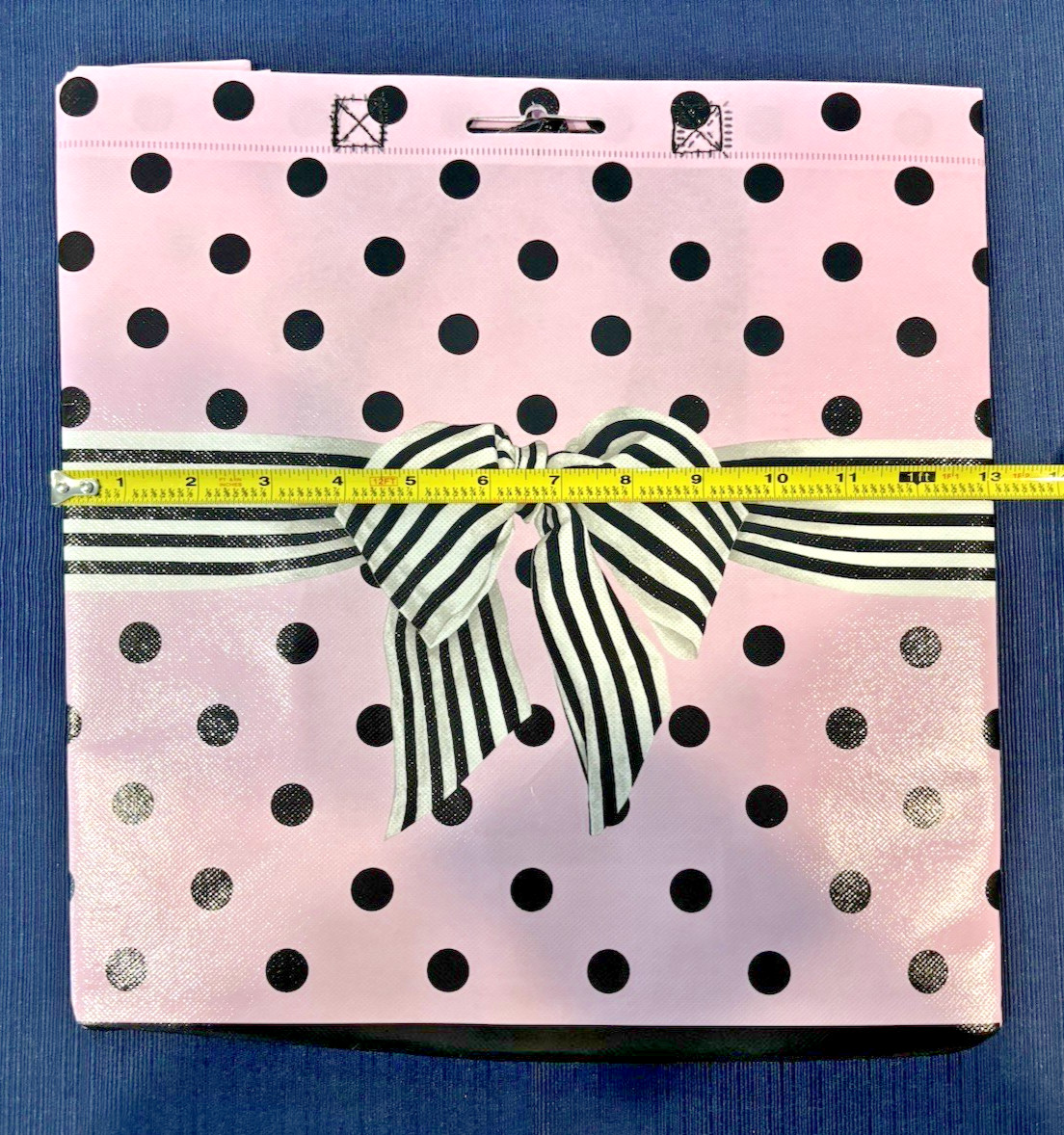 New Patty Reed Insta Totes Happy Sack Reusable Large Shopping Bag Black Tie Pink