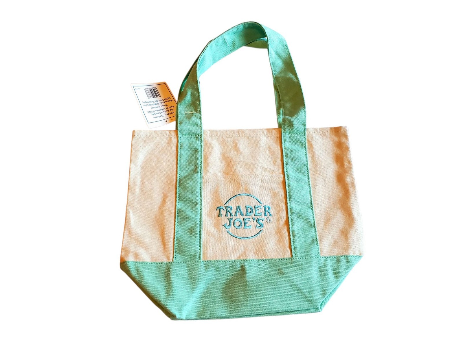 Trader Joe’s Mini Pastel Canvas Tote Bags Reusable Set of 4