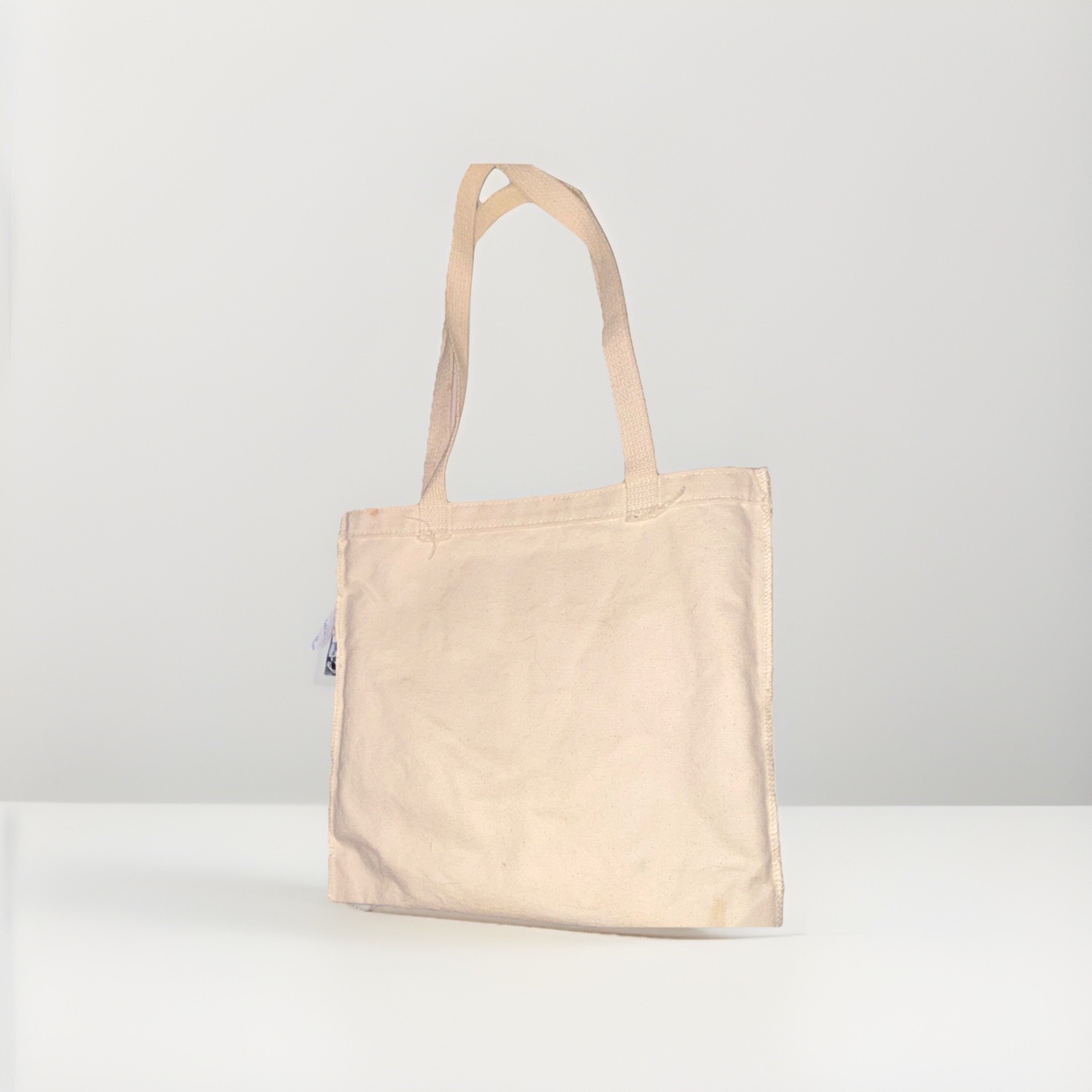 EnviroTote Small Canvas Reusable Tote Bag Beige Graphic Print Rare Book School