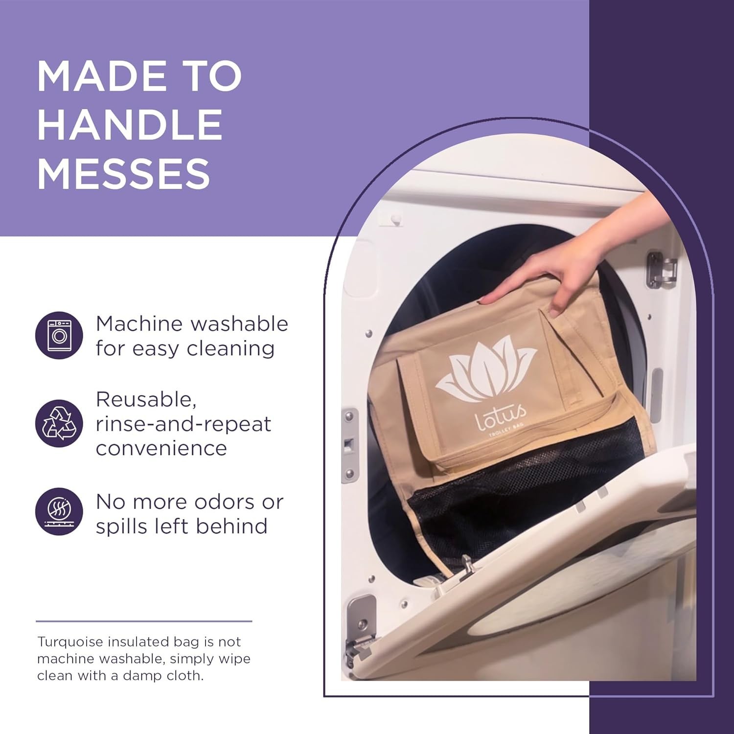 Lotus Trolley Bags – Reusable Shopping Totes 4-Pack