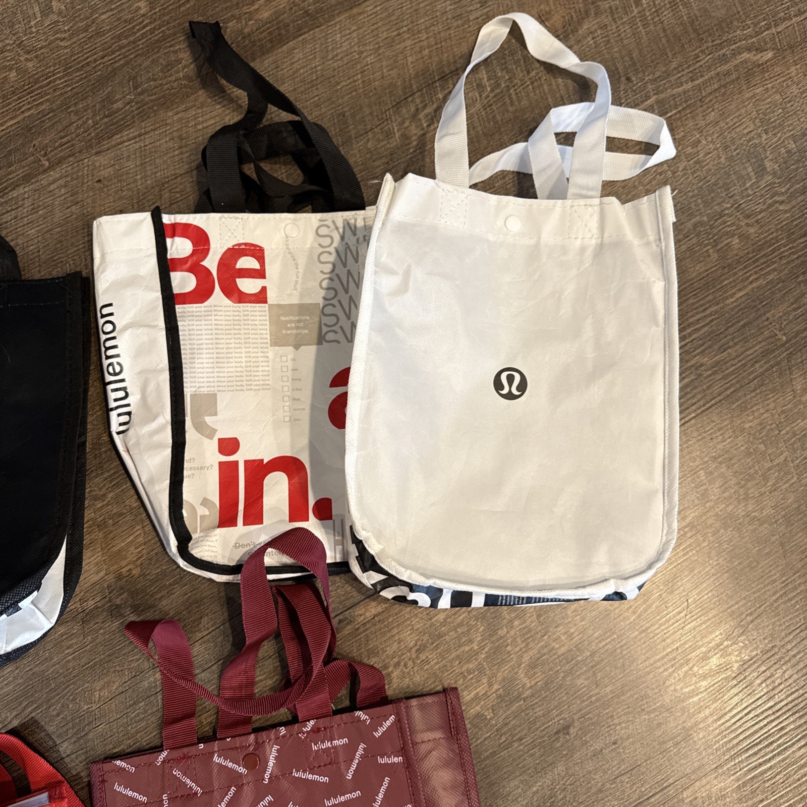 Lululemon Reusable Shopping Tote Bags (Lot Of 10) 11x9x4 🔥