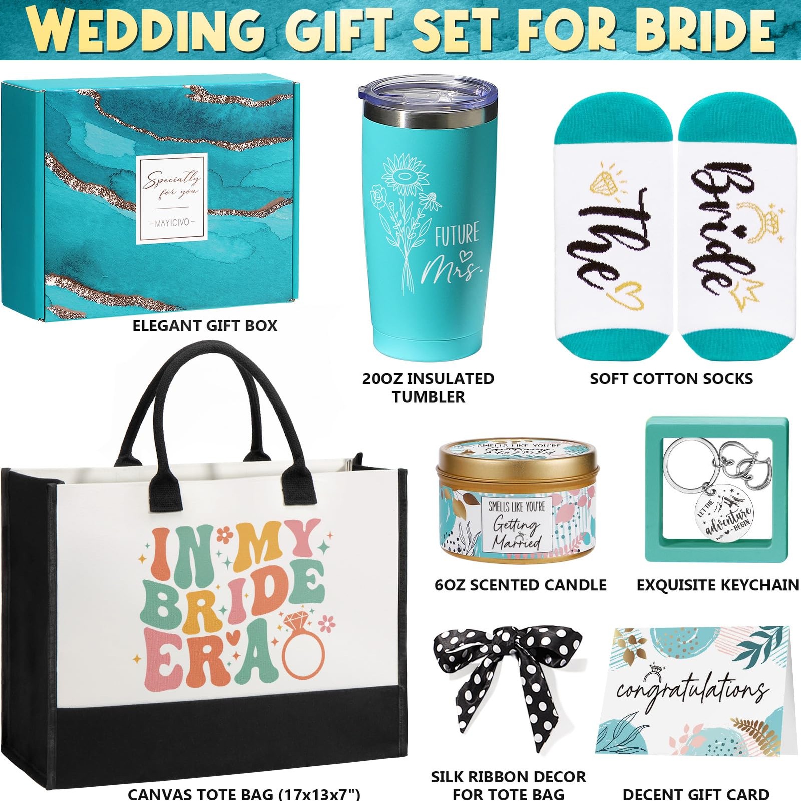 Bridal Shower Gifts Bride Gifts for Bride to Be, Wedding Gifts Bachelorette G…