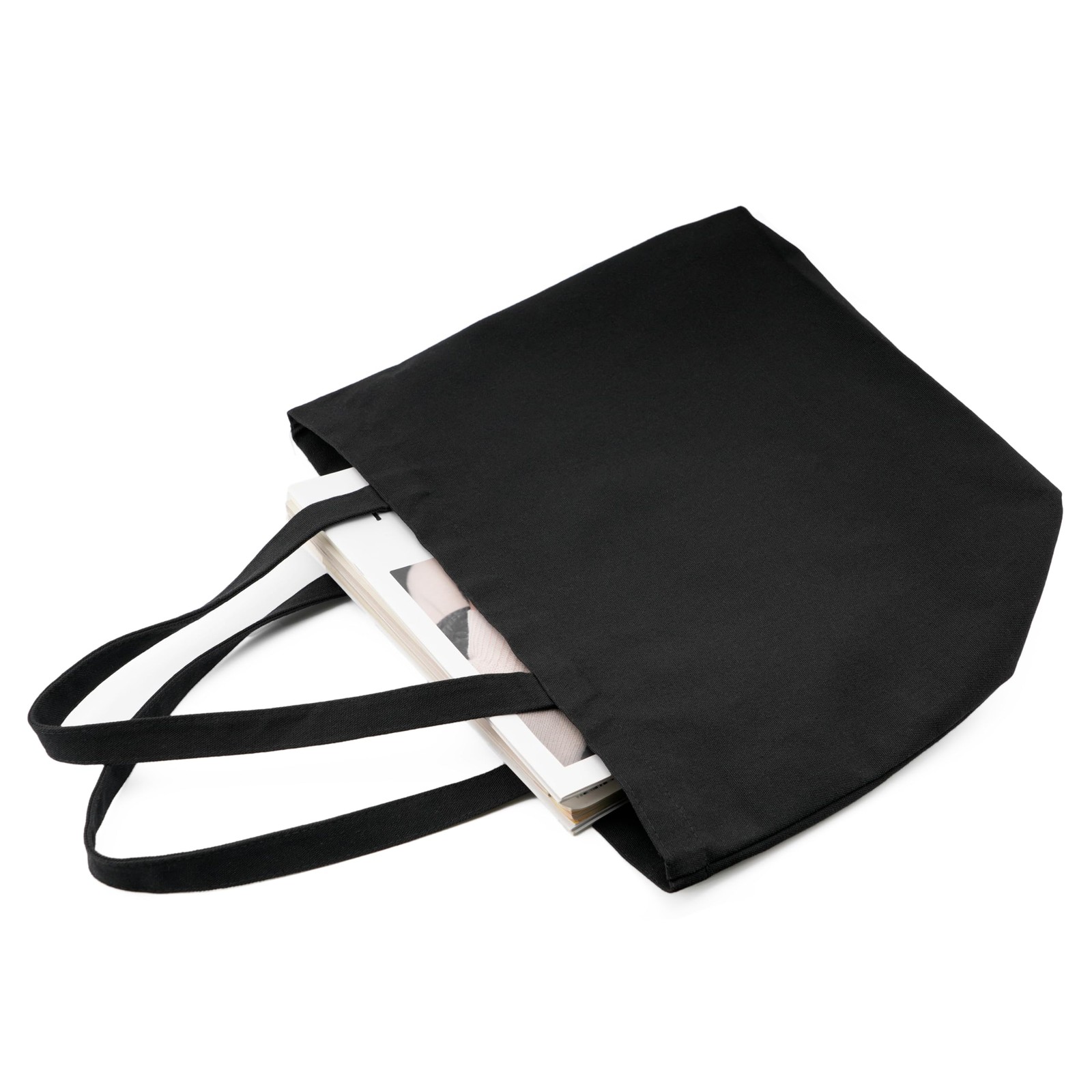 Blank Canvas Cotton Tote Bags, 2 Pcs Plain Reusable Grocery Shopping Cloth Ba…