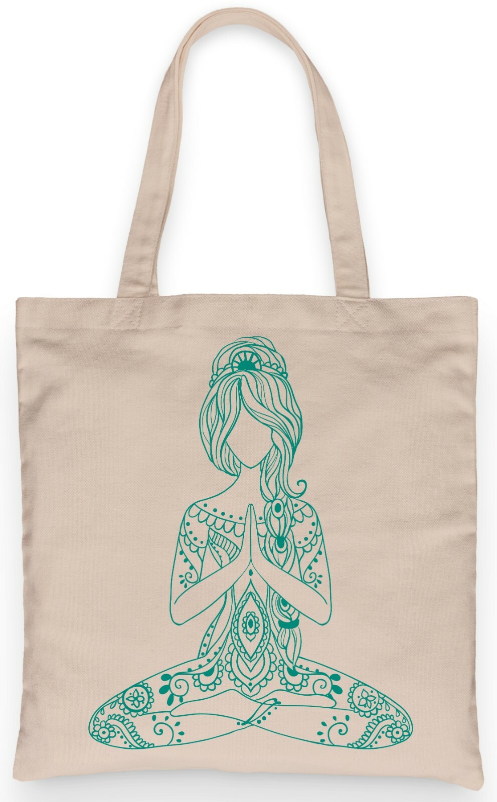 Yoga Namaste Tote, Grocery Tote, 100% Cotton Canvas Premium Tote