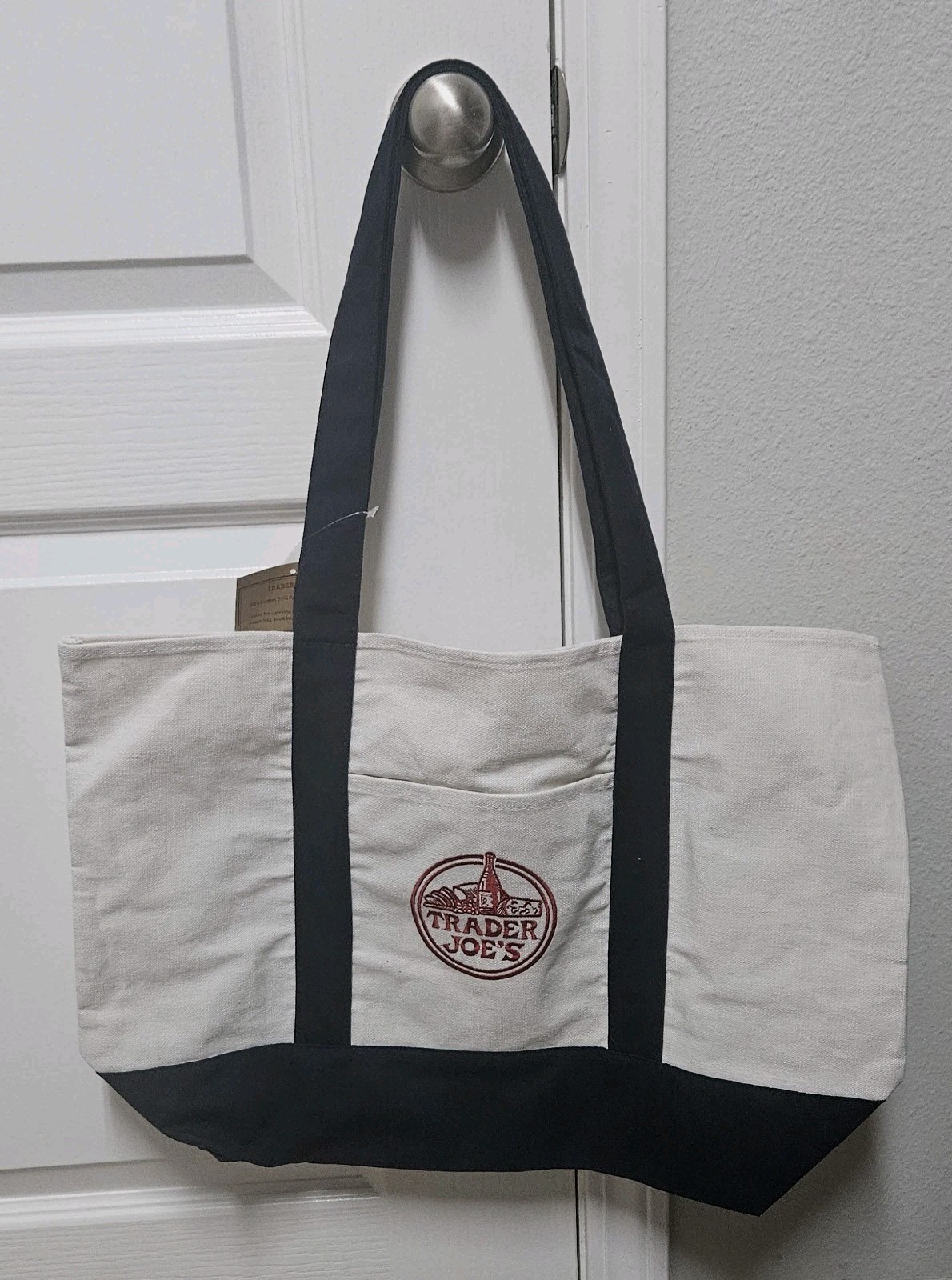 Trader Joe’s Canvas Tote Shopping Bag – LARGE CLASSIC NAVY BLUE – NEW with TAGS