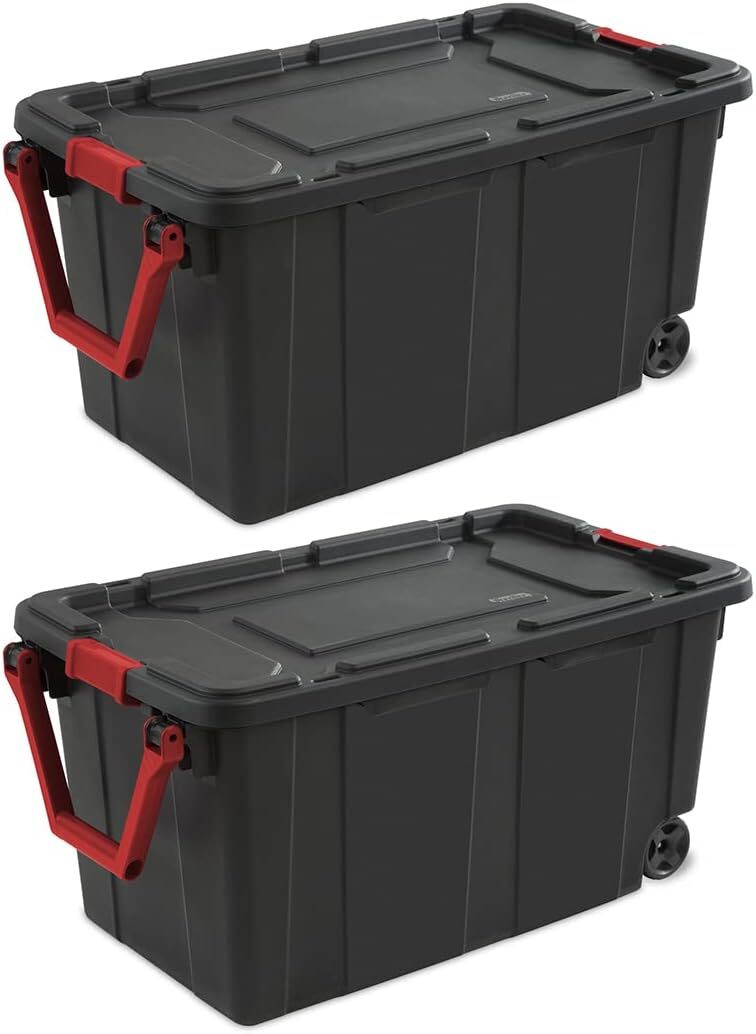 Plastic 40 Gallon Lidded Home Storage Bins new unused