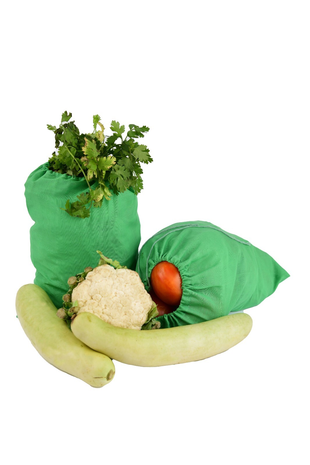 Green Cotton Reusable Produce Muslin Bags –Multipurpose Pouch Holiday Bag Sack